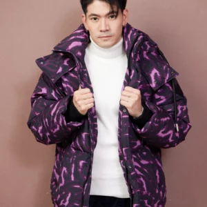 เสื้อขนเป็ด Man ลุยหิมะ style สกี สีม่วง