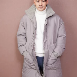 เสื้อขนเป็ด Man  สีเทาอ่อน