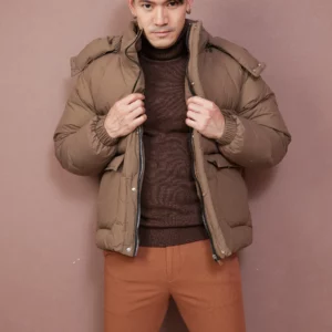 เสื้อขนเป็ด Man สีน้ำตาลเข้ม