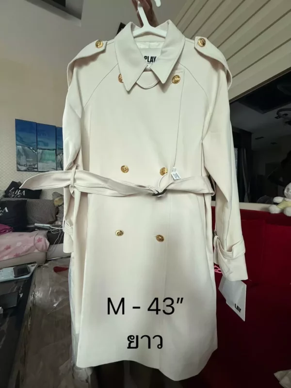 เสื้อโค้ท(ยาว) Woman  สีครีม