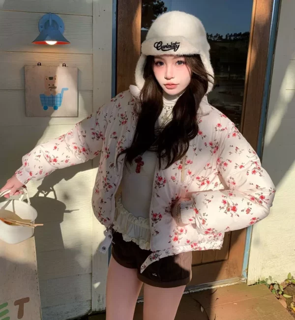 เสื้อขนเป็ด Woman ลายดอก