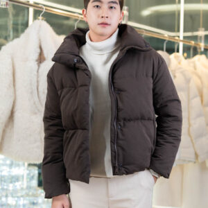 เสื้อแจ็คเก็ตขนเป็ด  สีน้ำตาล