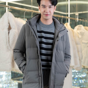 เสื้อขนเป็ด Men สีเทาอ่อน