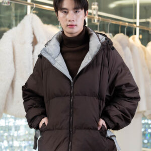เสื้อขนเป็ด Man  สีน้ำตาล
