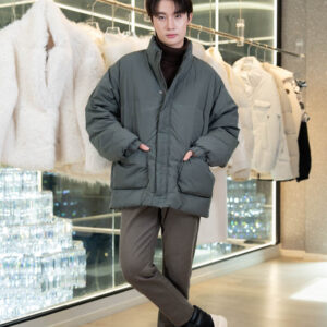 เสื้อขนเป็ด Men  สีเทาอ่อน