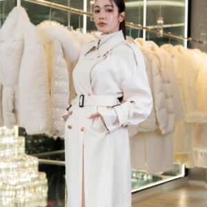 เสื้อโค้ท(ยาว) Woman  สีครีม