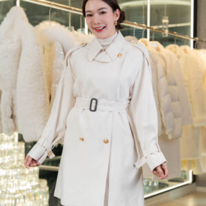 เสื้อโค้ท(สั้น) Woman  สีครีม