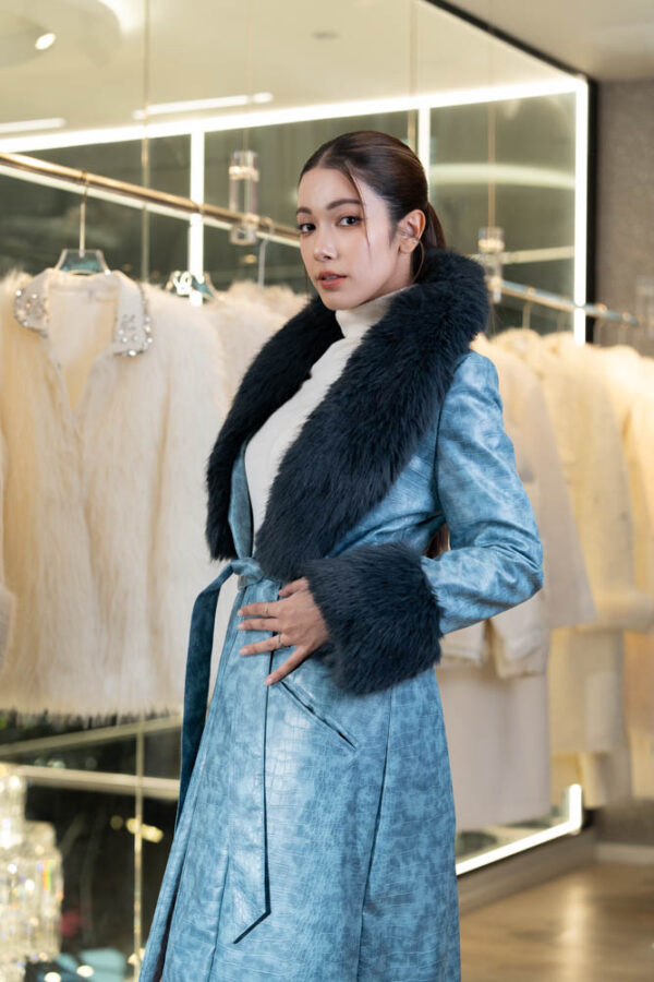 New เสื้อโค้ทหนัง ขนเฟอร์ Woman - Image 4