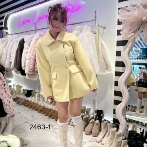 เสื้อโค้ทเกาหลี  สีเหลือง