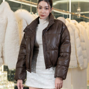 เสื้อขนเป็ด สีน้ำตาล Woman